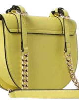 Borsa a tracolla da donna in ecopelle con logo frontale. Light Lemon