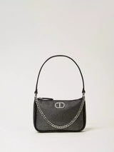 Borsa a tracolla Petite party con Oval T Nero