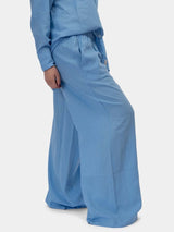 Hinnominate Pantalone Largo Dritto Azzurro