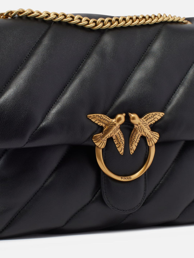 Pinko Big Love Bag Puff Maxi Quilt Nero