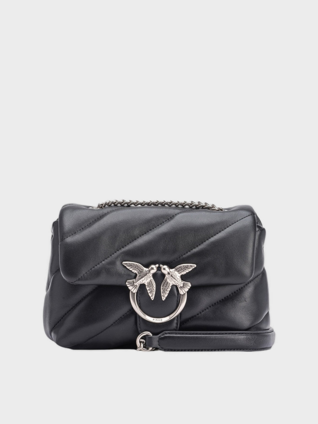 Pinko Mini Borsa piccola a tracolla Love Bag Puff Maxi Quilt Nero Argento