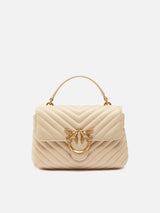 PINKO Mini Lady Love Bag Puff Chevron Beige