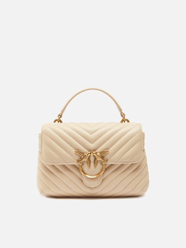 PINKO Mini Lady Love Bag Puff Chevron Beige