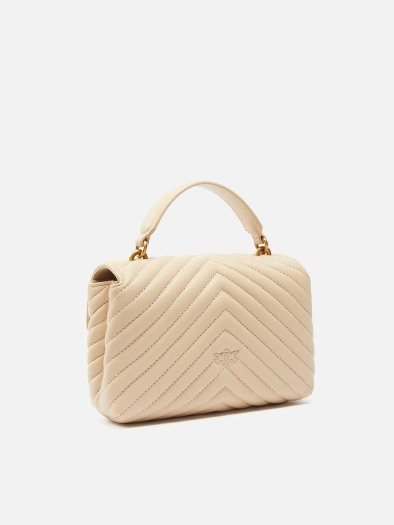PINKO Mini Lady Love Bag Puff Chevron Beige