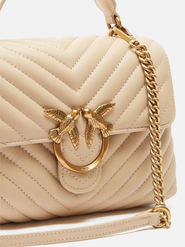 PINKO Mini Lady Love Bag Puff Chevron Beige