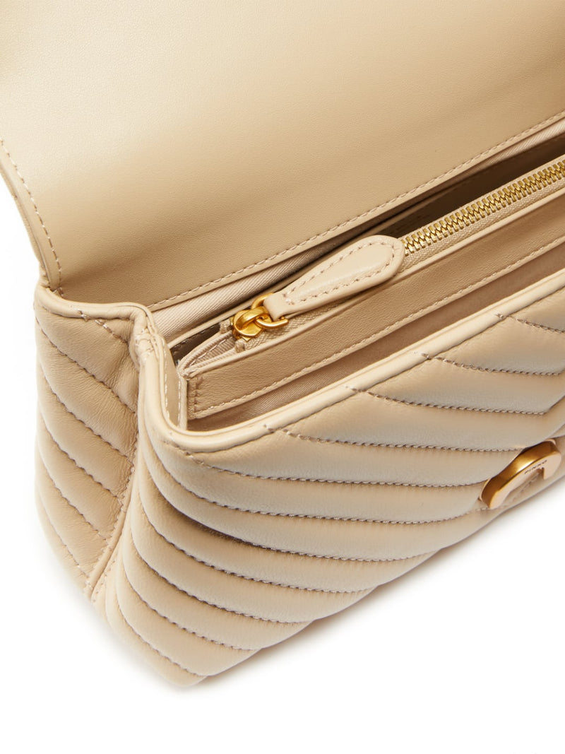PINKO Mini Lady Love Bag Puff Chevron Beige