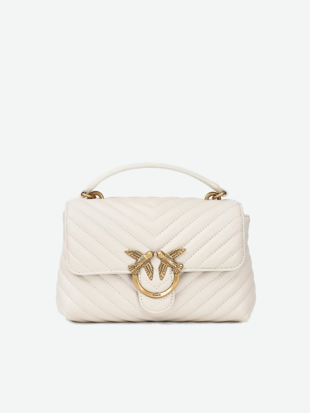 Pinko PINKO Borsa a mano Lady Love Bag Puff panna da donna Bianco Seta