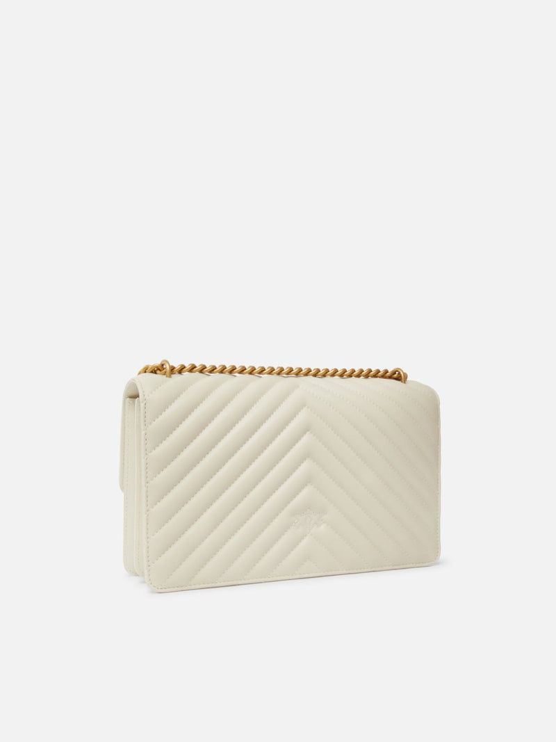 Pinko Classic Love Bag One Chevron Bianco