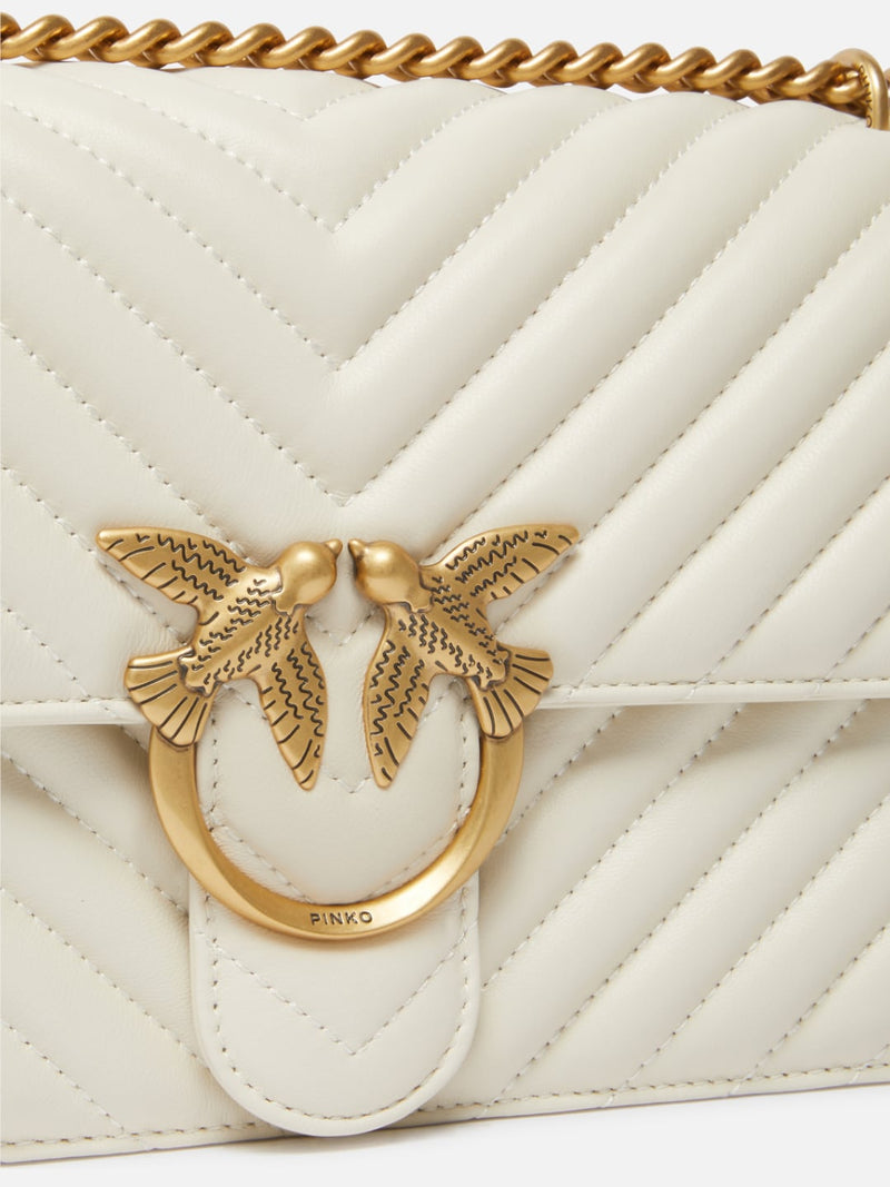 Pinko Classic Love Bag One Chevron Bianco