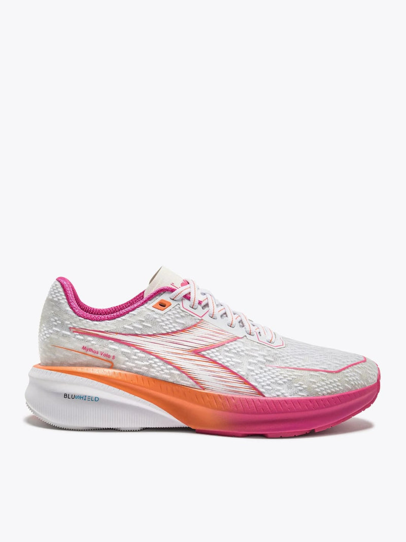 Diadora Running Mythos Blushield Volo 5 Donna White Fandango Pink Nectarine