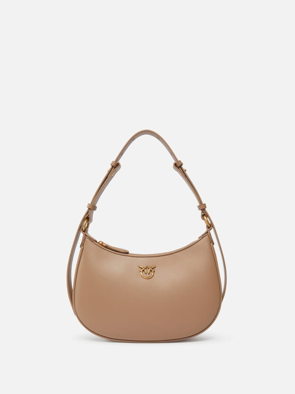 Pinko Mini Love Bag Half Moon Simply Biscotto Zenzero