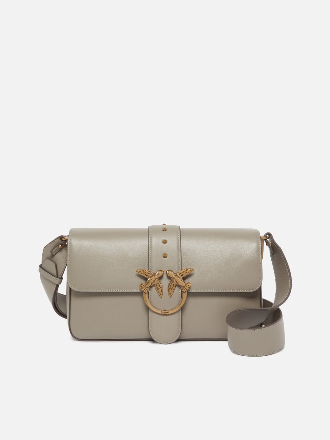 Pinko Borsa morbida a spalla Love Bag grande in pelle Noce Antique Gold