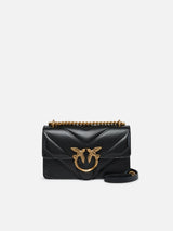 Pinko Mini borsa Love Bag nappa trapuntata chevron con tracolla Nero