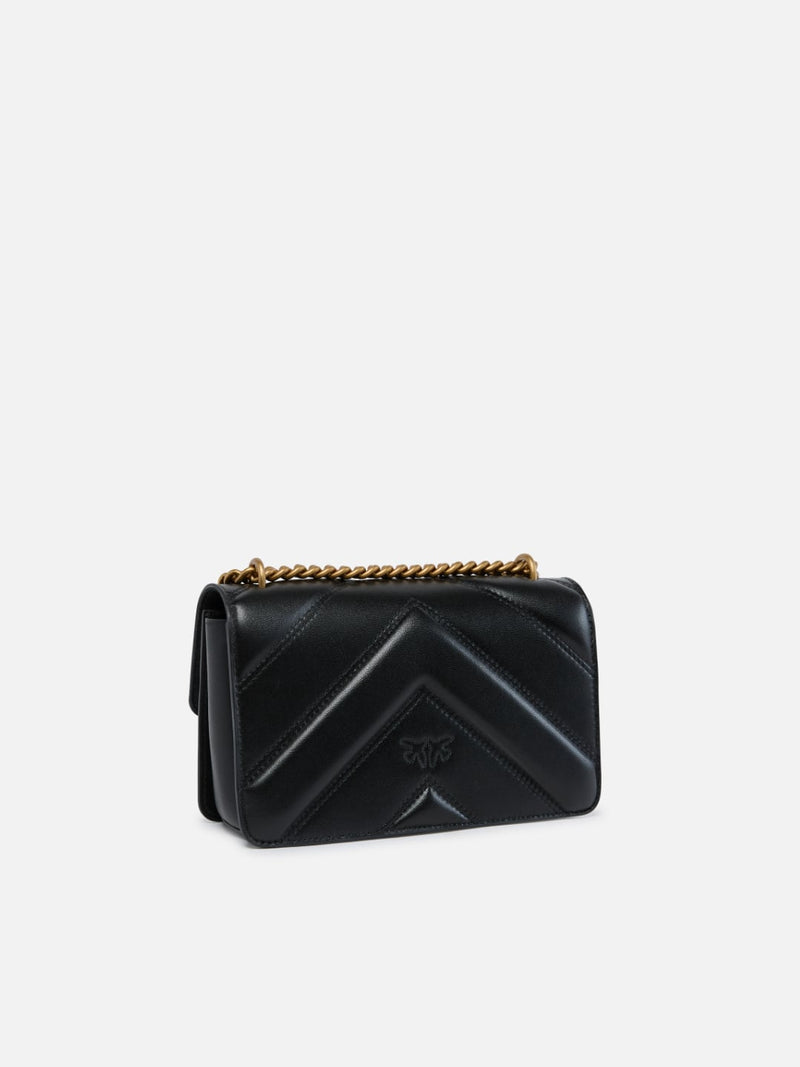 Pinko Mini borsa Love Bag nappa trapuntata chevron con tracolla Nero