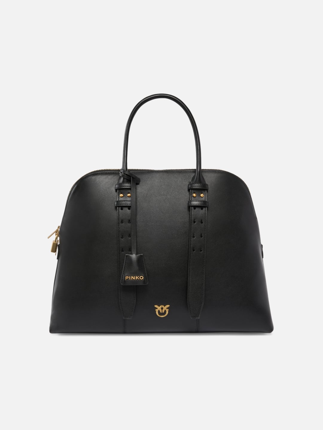 Pinko Borsa bowling a mano Escape Bag maxi in pelle Nero