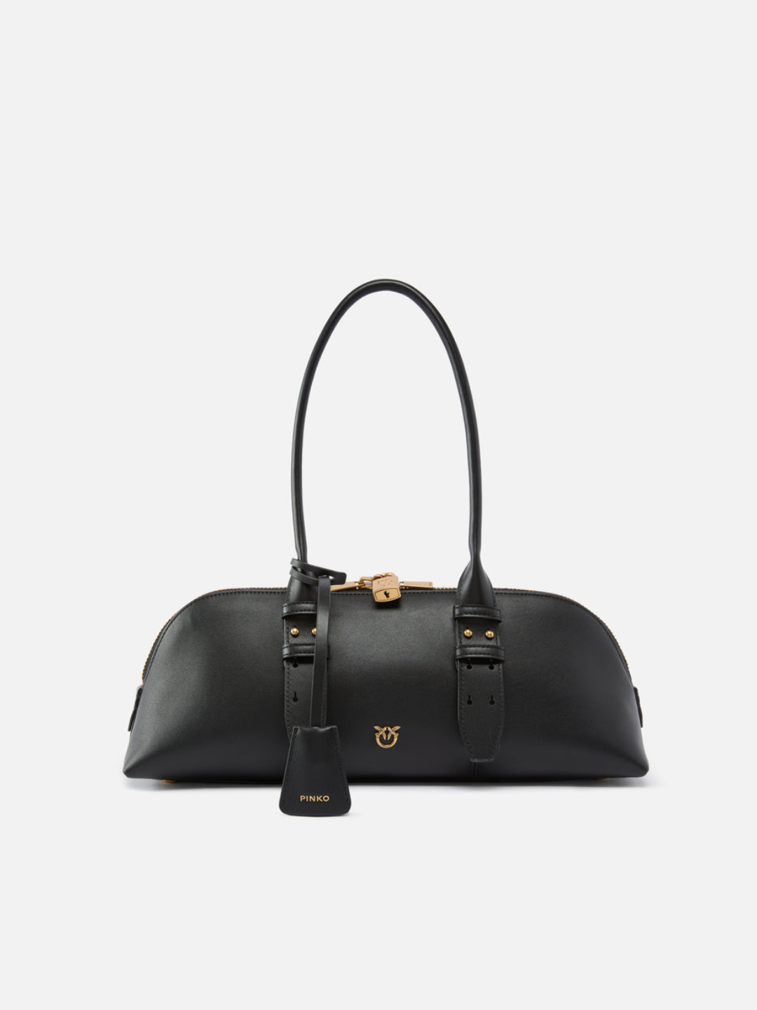 Pinko Borsa grande a spalla Escape Bag Horizontal in pelle Nero