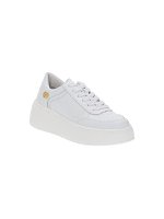 Sneakers platform in pelle con logo Col Bianco Ottico