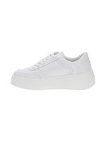 Sneakers platform in pelle con logo Col Bianco Ottico