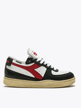 Sneaker Bassa Mi Basket Row Cut Col. White/Black/Red Unisex