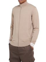 Richmond X Lupetto Fullzip In Misto Viscosa Polsini a Contrasto Chinchilla