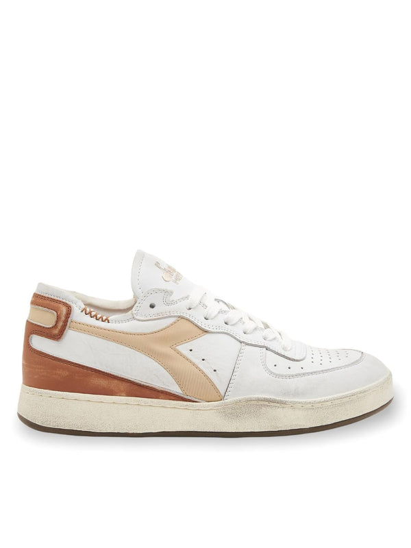 Sneaker Bassa MI Basket Row Cut White Beige Uomo