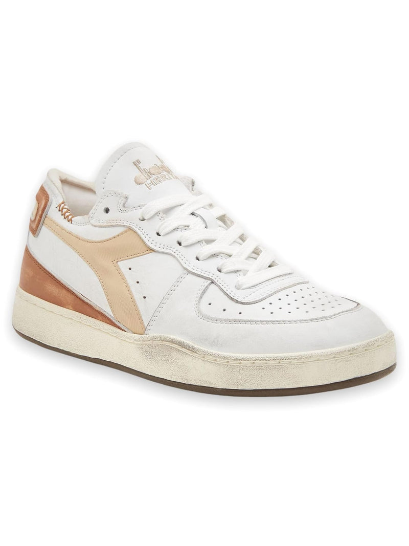 Sneaker Bassa MI Basket Row Cut White Beige Uomo