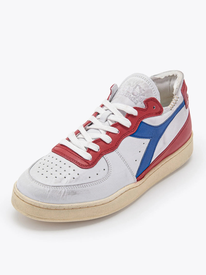 Sneaker Bassa MI Basket Row Cut White Pompeian Red Unisex