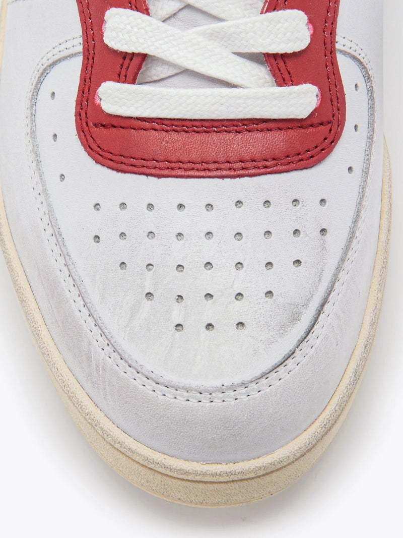 Sneaker Bassa MI Basket Row Cut White Pompeian Red Unisex