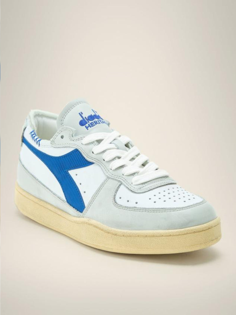 Sneaker Basse Mi Basket Row Cut White Nautical Blue Unisex