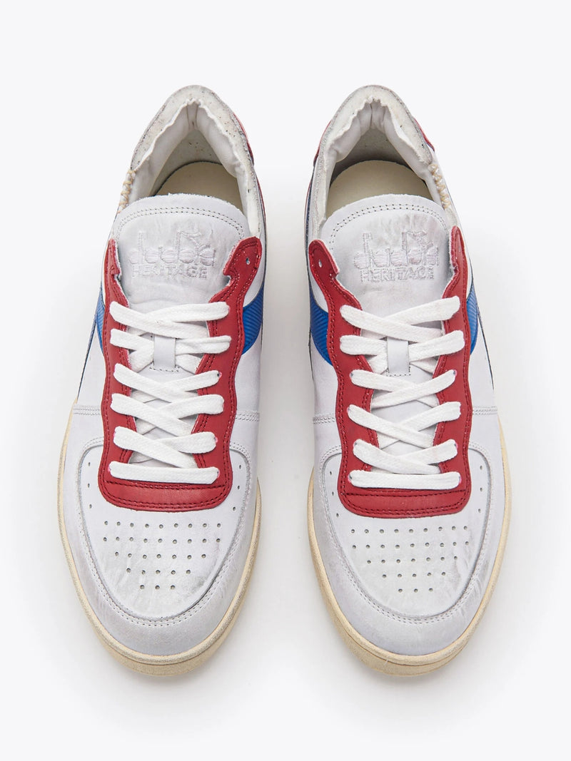 Sneaker Bassa MI Basket Row Cut White Pompeian Red Unisex