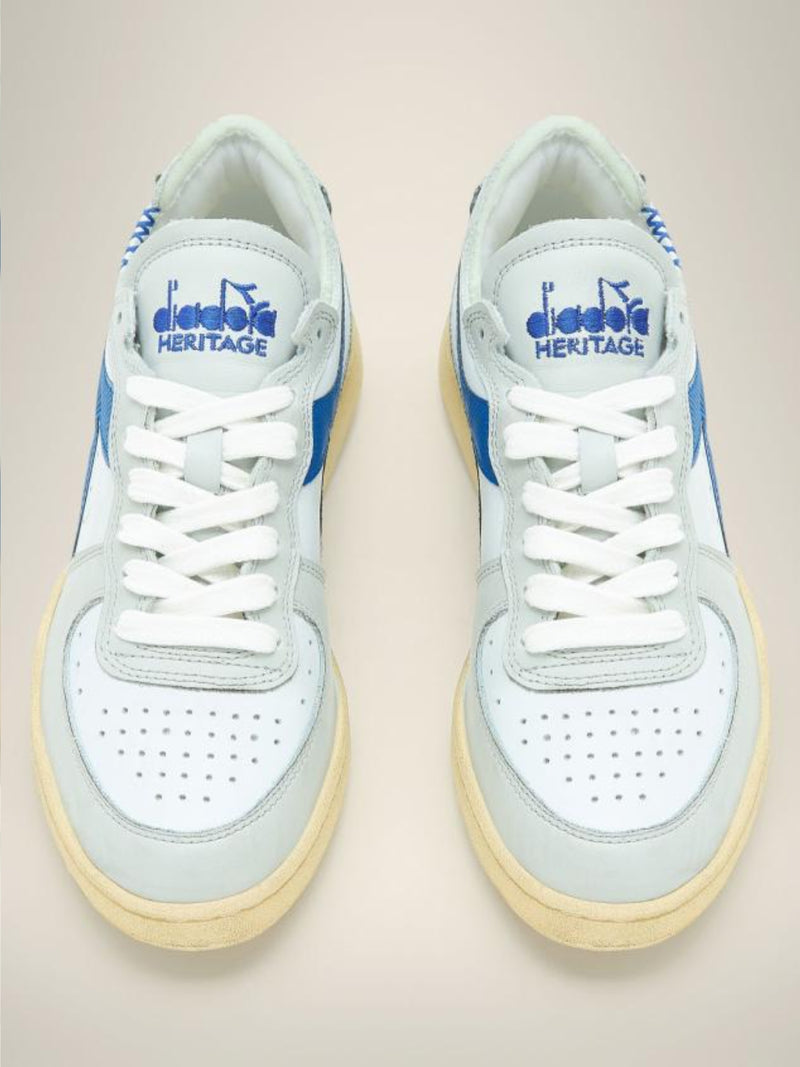 Sneaker Basse Mi Basket Row Cut White Nautical Blue Unisex