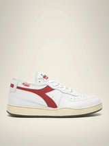 Sneaker Basse Mi Basket Row Cut White-Red Unisex