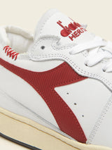 Sneaker Basse Mi Basket Row Cut White-Red Unisex