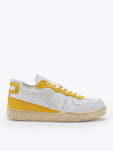 Sneaker Bassa Mi Basket Row Cut White Empire Yellow