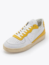 Sneaker Bassa Mi Basket Row Cut White Empire Yellow