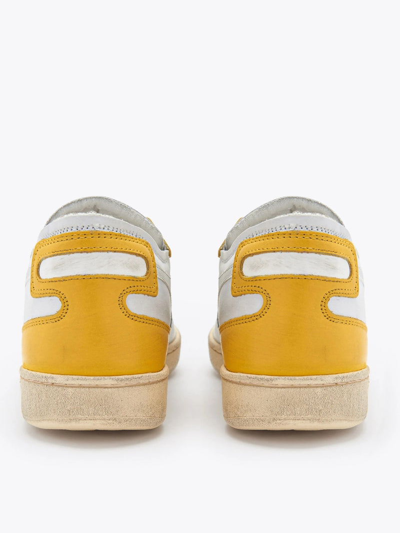 Sneaker Bassa Mi Basket Row Cut White Empire Yellow