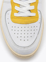 Sneaker Bassa Mi Basket Row Cut White Empire Yellow