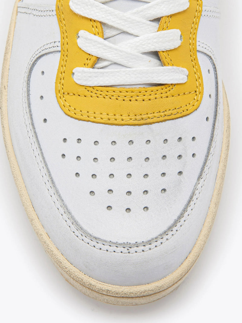 Sneaker Bassa Mi Basket Row Cut White Empire Yellow