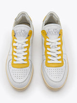 Sneaker Bassa Mi Basket Row Cut White Empire Yellow