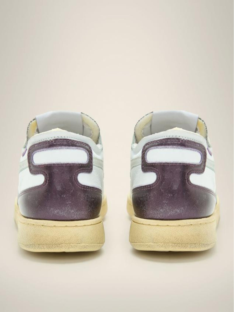 Sneaker Bassa MI Basket Row Cut Glitter Dirty White Donna