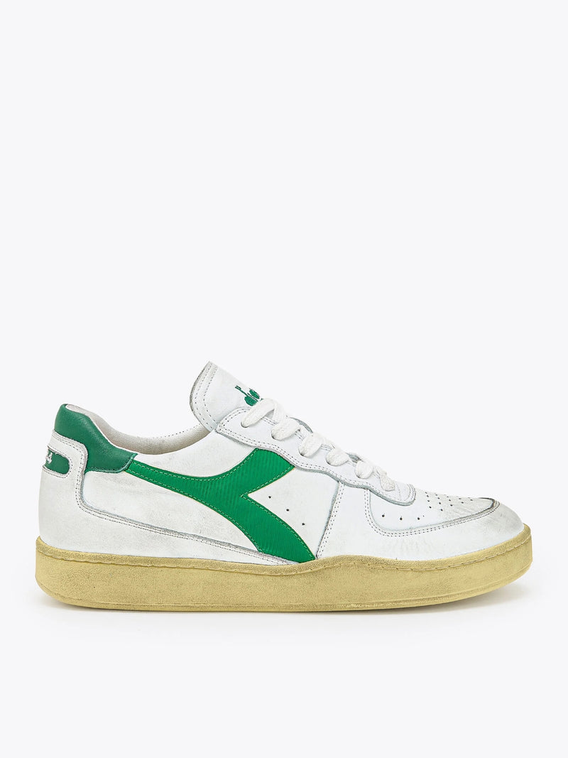 Sneaker Basse Mi Basket Low Used White Green