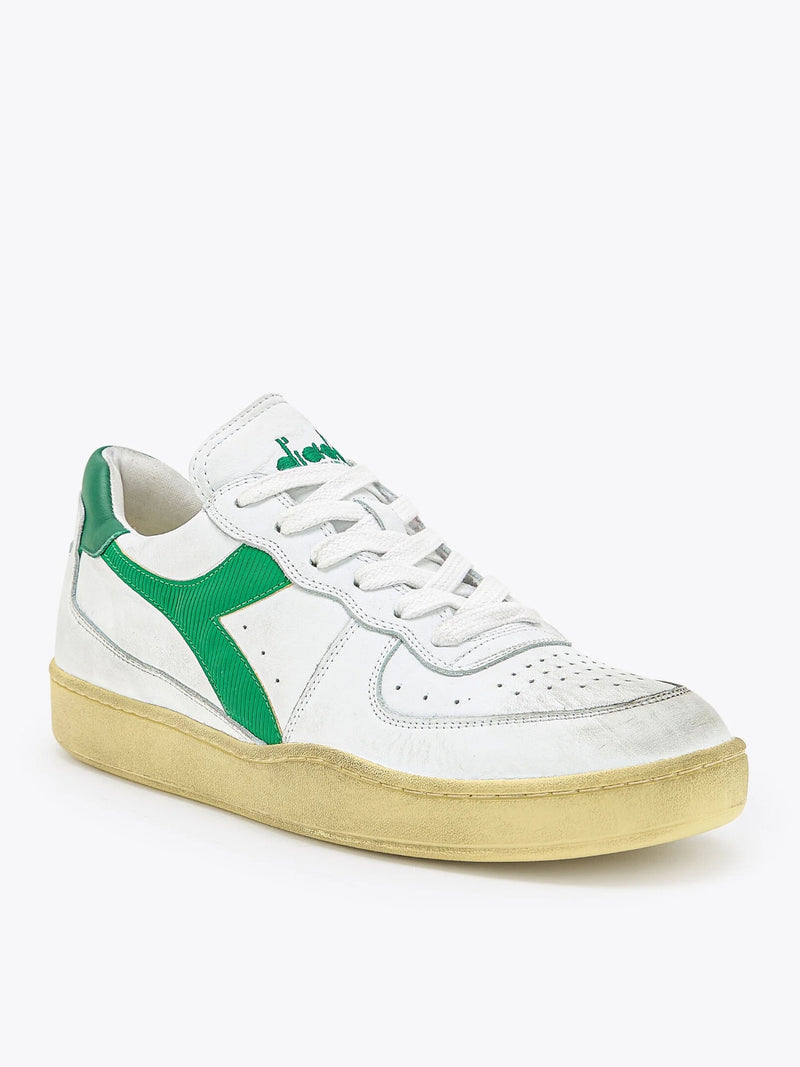 Sneaker Basse Mi Basket Low Used White Green