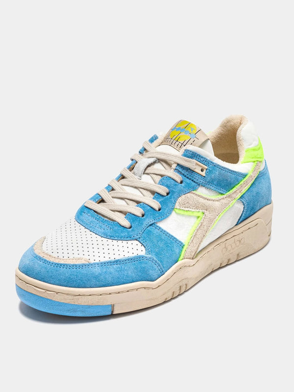 Diadora Heritage Sneaker bassa in pelle scamosciata B.560 USED AA ITALIA Bianco Azzurro