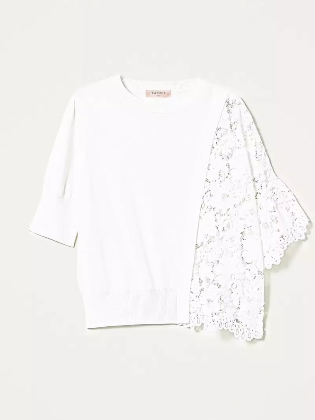 Twinset Maglia con pizzo macramè Giglio