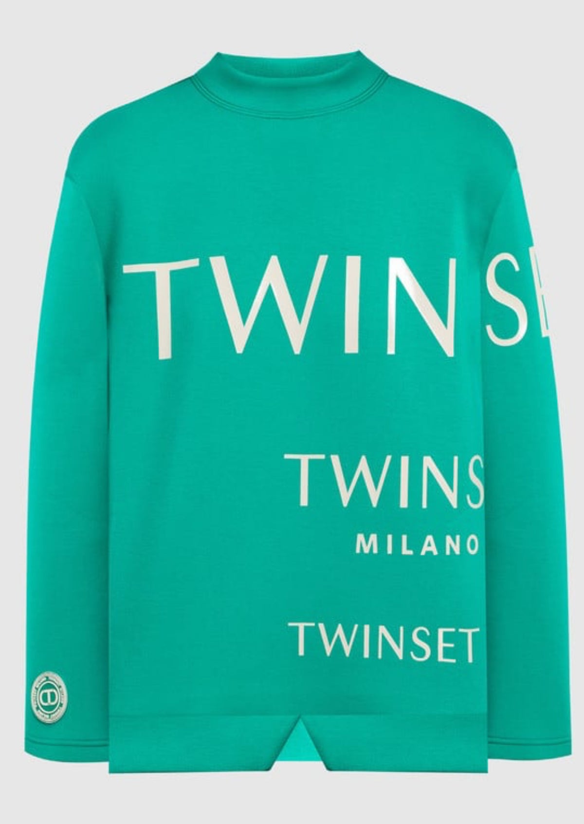 Twinset Felpa con stampa logo Verde