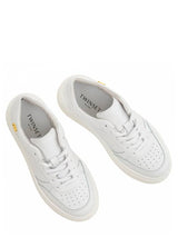 Twinset Sneakers platform in pelle con logo Bianco Ottico