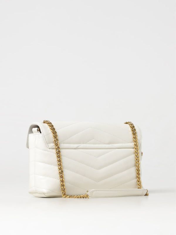 Twinset Borsa a tracolla con manico superiore e logo oval T Avorio