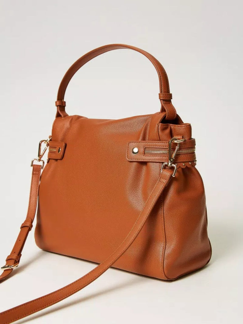 Borsa top handle Cécile grande Brown Leather