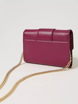 Twinset Borsa clutch Amie in pelle Lilla Scuro