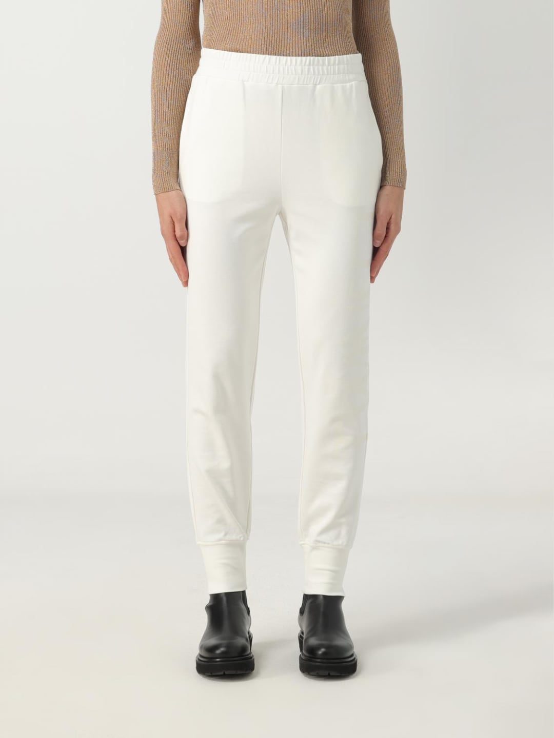 Twinset Pantalone in felpa jogging Bianco Neve
